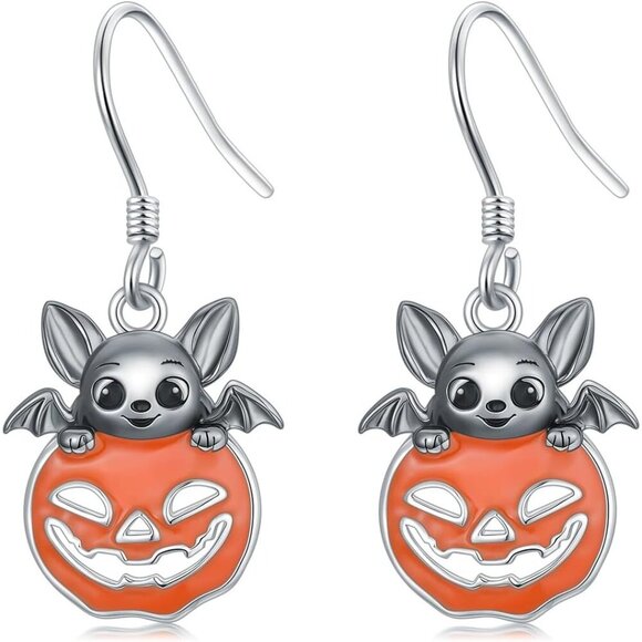 925 Sterling Silver American Flag Dangle Earring  for Women - Picture 1 of 6